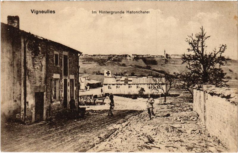 Carte postale ancienne Vigneulles im Hintergrunde Hatonchatel