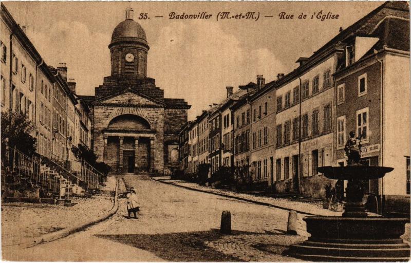 Carte postale ancienne Badonviller Rue de l'Eglise