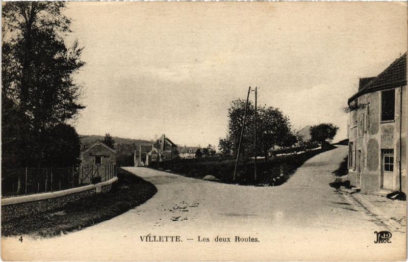 Carte postale ancienne Villette les deux Routes