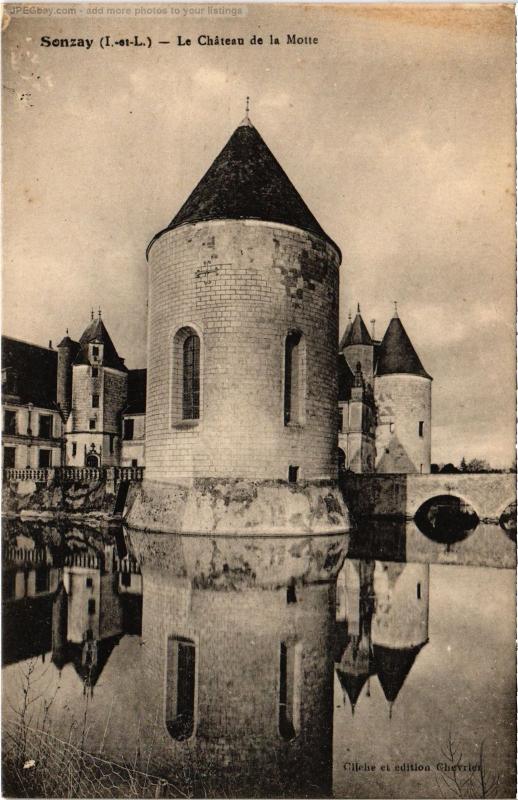 Carte postale ancienne Sonzay Chateau de la Motte à Sonzay