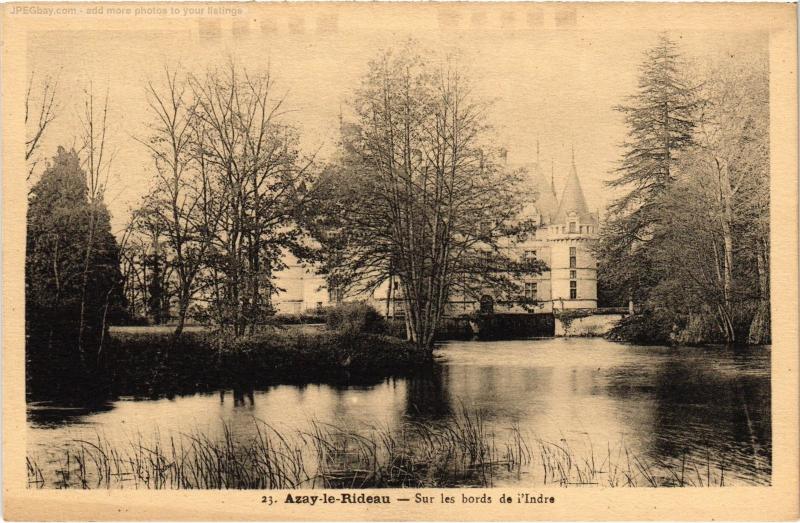 Carte postale ancienne Azay sur les bords de l'Indre
