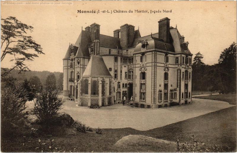 Carte postale ancienne Monnaie Chateau du Mortier à Monnaie