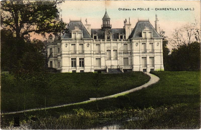 Carte postale ancienne Charentilly Chateau de Poille à Charentilly