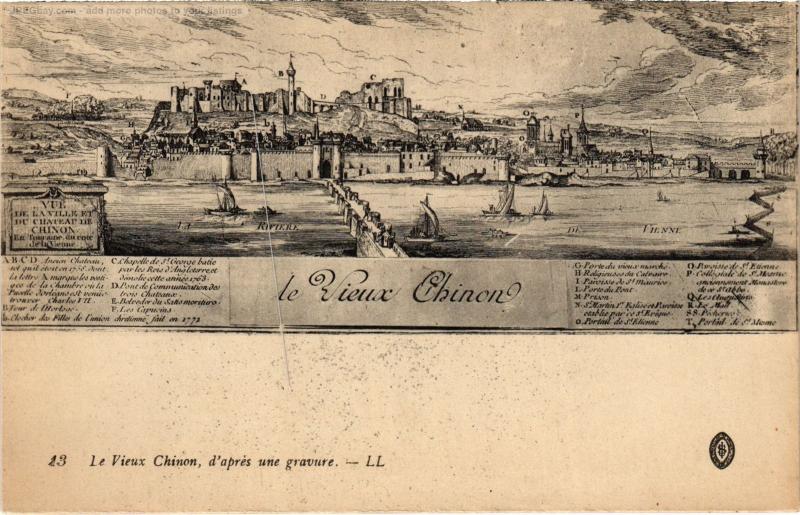 Carte postale ancienne Chinon à Chinon