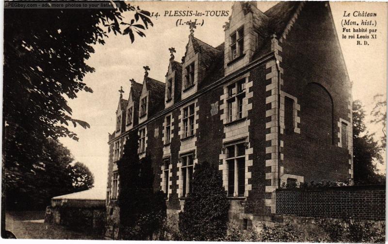 Carte postale ancienne Plessis les Tours le chateau à Tours