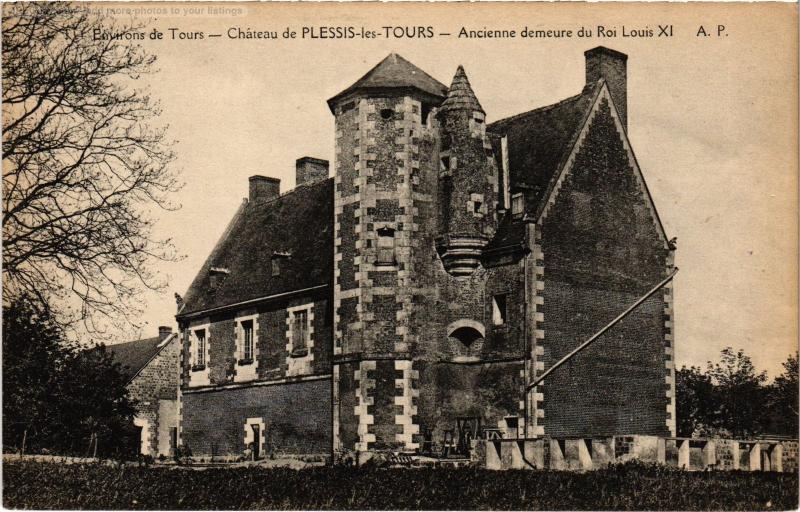 Carte postale ancienne Plessis les Tours le chateau à Tours