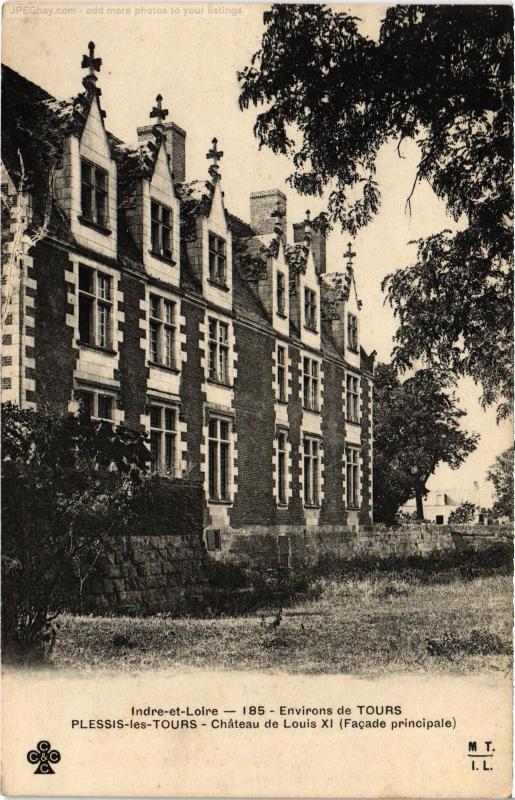 Carte postale ancienne Plessis les Tours CHateau de Louis Xi à Tours