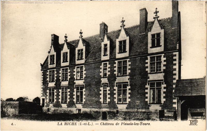 Carte postale ancienne La Riche Chateau de Plessis lez Tours à La Riche