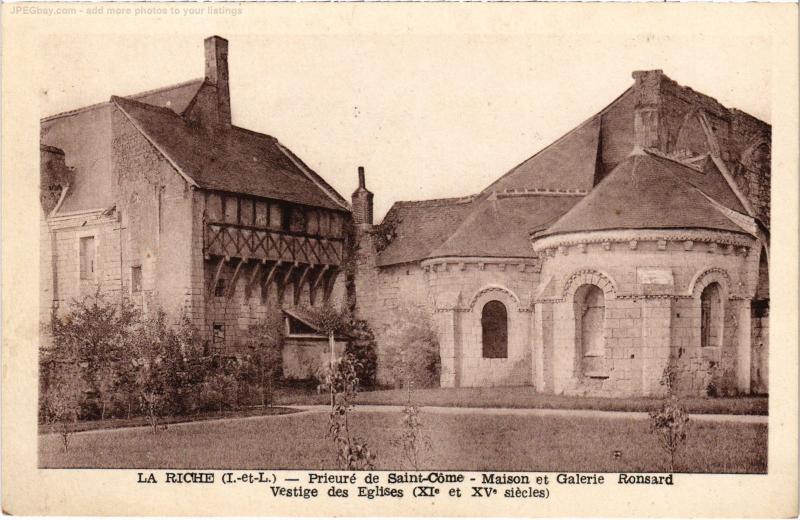 Carte postale ancienne La Riche Maison et Galerie Ronsard à La Riche