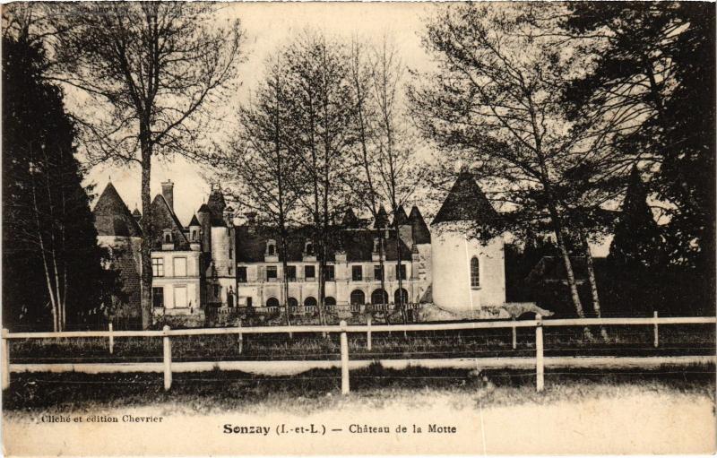 Carte postale ancienne Sonzay Chateau de la Motte à Sonzay
