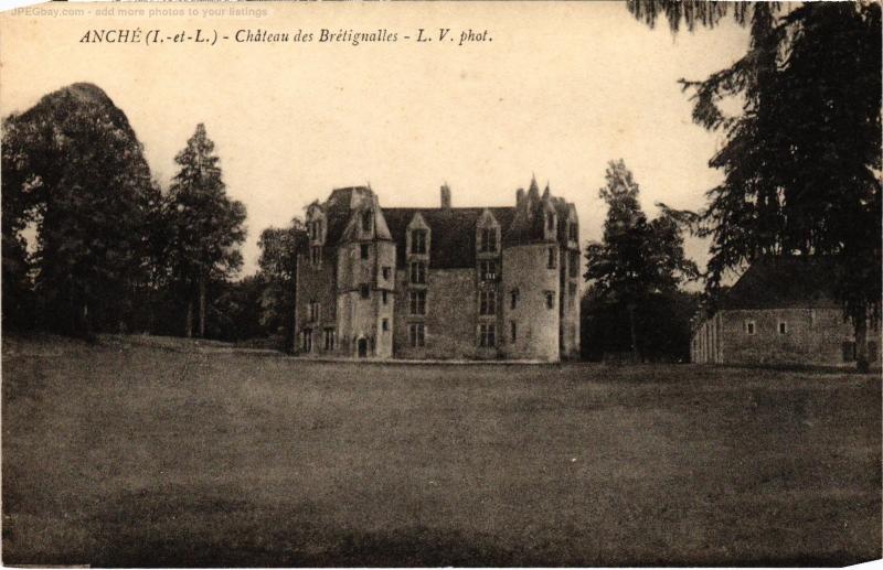 Carte postale ancienne Anche chateau des Bretignalles