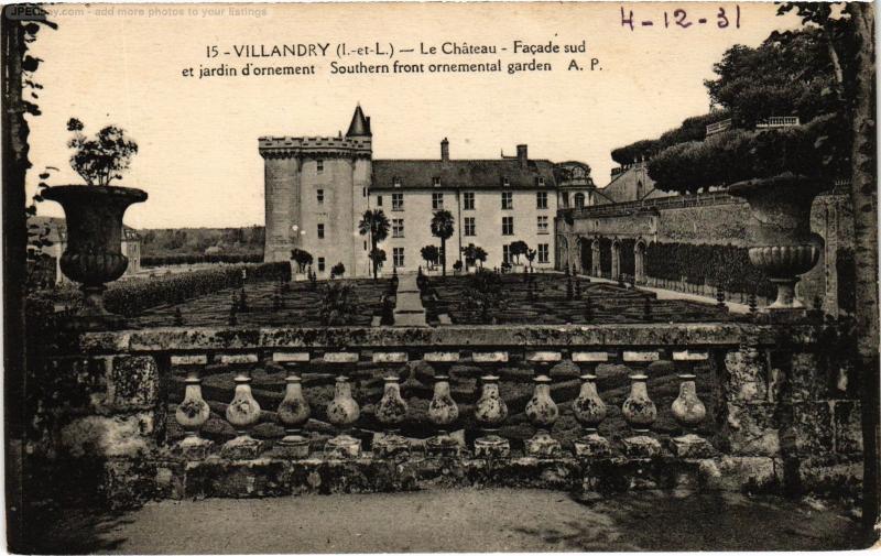 Carte postale ancienne Villandry le chateau à Villandry
