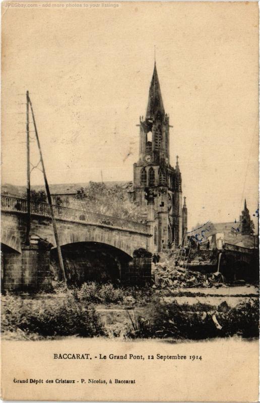 Carte postale ancienne Baccarat Grand Pont à Baccarat