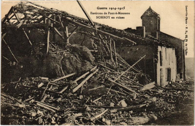 Carte postale ancienne Norroy en ruines