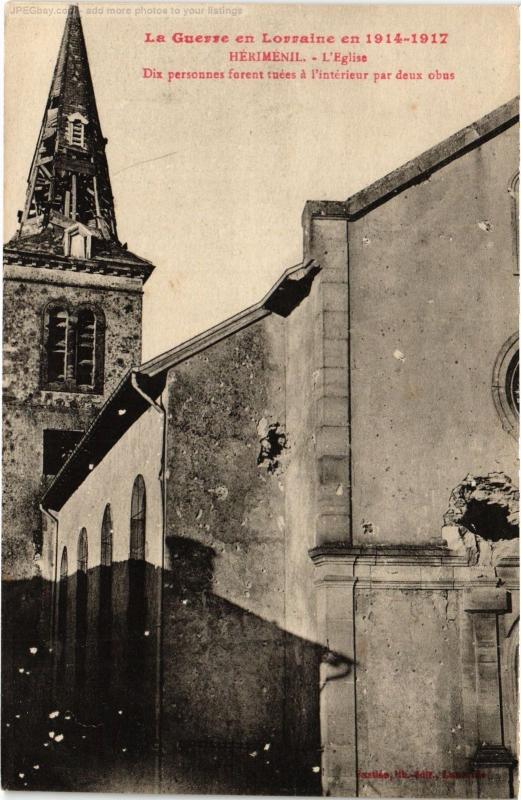 Carte postale ancienne Herimenil eglise