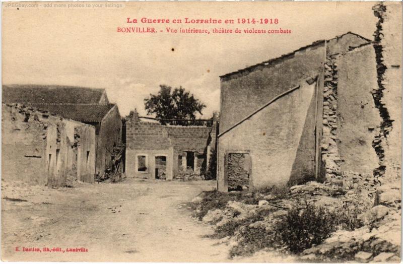 Carte postale ancienne Bonviller vue interieure à Bonviller