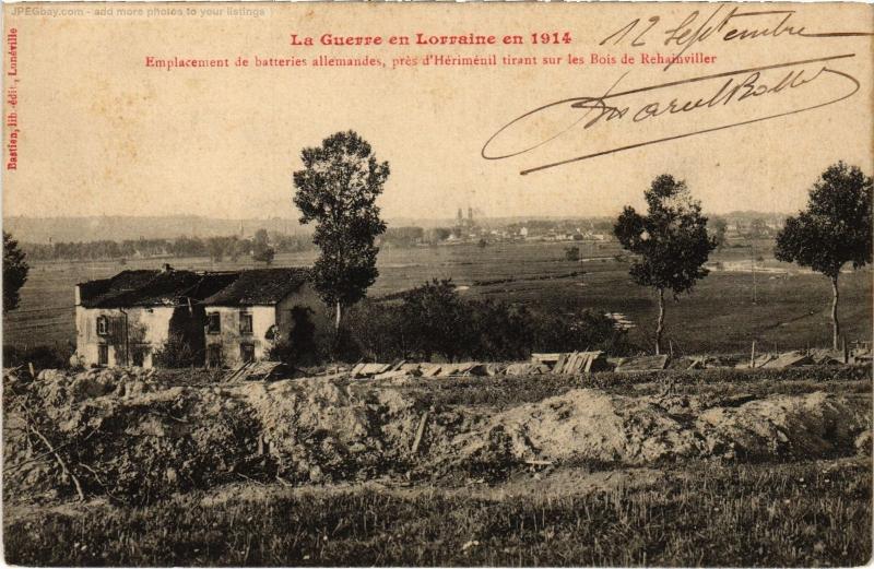 Carte postale ancienne Emplacement de batteries allemandes