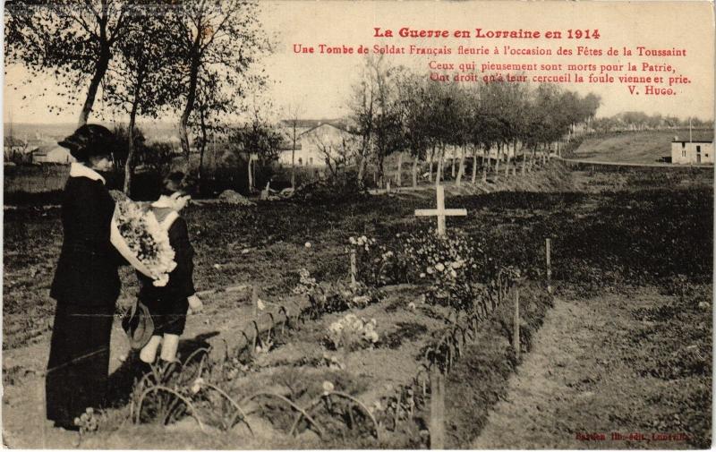 Carte postale ancienne Une tombe de Soldat Francais