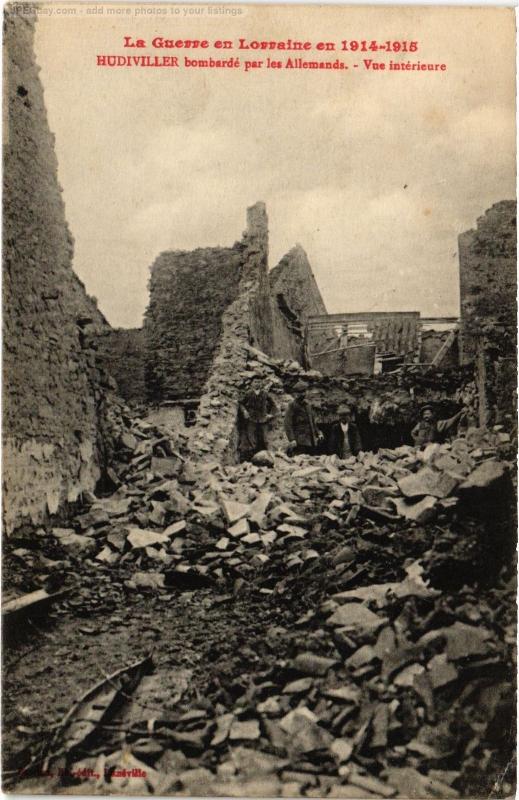 Carte postale ancienne Hudiviller vue interieure à Hudiviller
