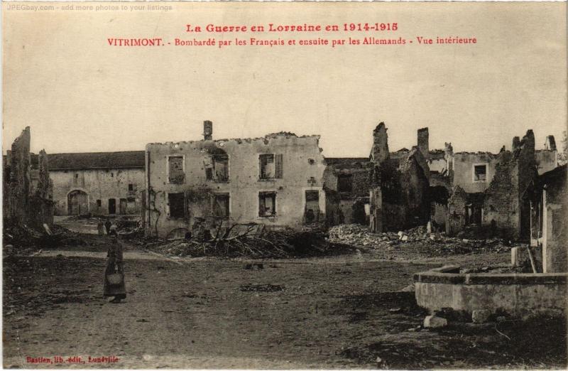 Carte postale ancienne Vitrimont bombarde à Vitrimont