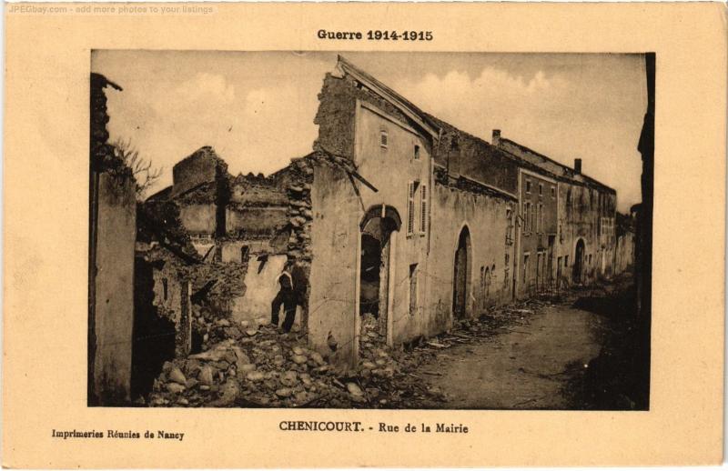 Carte postale ancienne Chenicourt Rue de la Mairie à Chenicourt