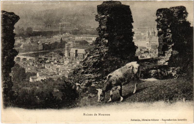 Carte postale ancienne Ruines de Mousson à Mousson
