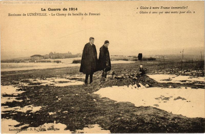 Carte postale ancienne Champ de Bataille de Frescati