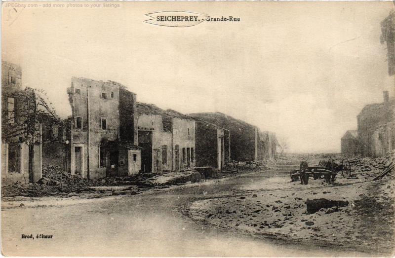 Carte postale ancienne Seicheprey Grande Rue à Seicheprey