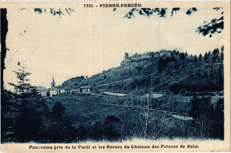 Carte postale ancienne Pierre Percee panorama