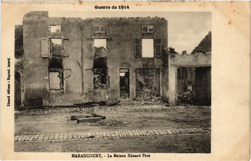 Carte postale ancienne Haraucourt Maison Xenard Pere à Haraucourt