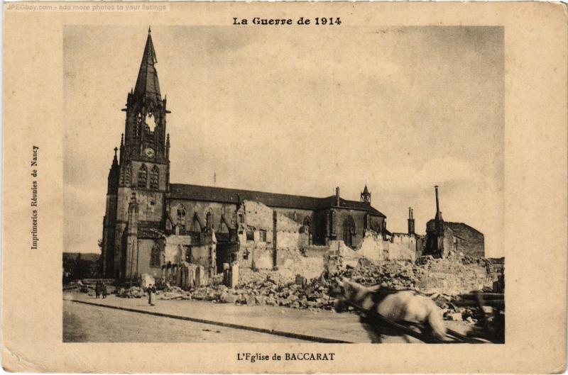 Carte postale ancienne Baccarat eglise à Baccarat