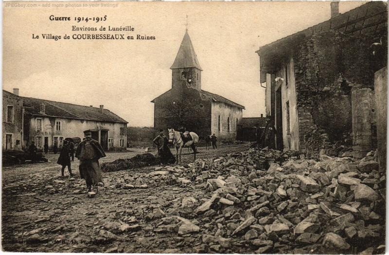 Carte postale ancienne Courbesseaux en ruines à Courbesseaux