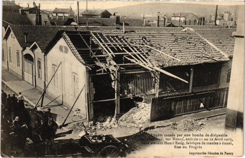 Carte postale ancienne Nancy Degats causes par une bombe à Nancy