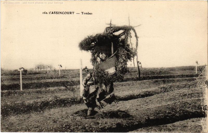 Carte postale ancienne Vassincourt Tombes