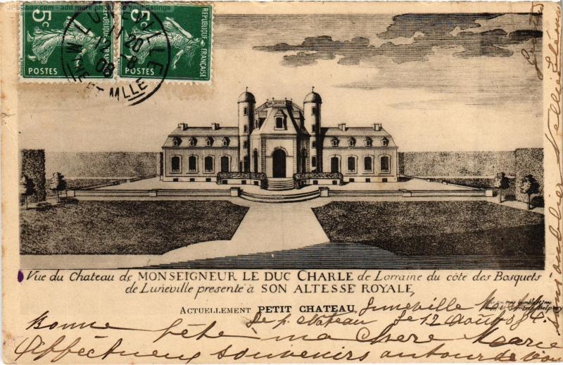 Carte postale ancienne Luneville le chateau
