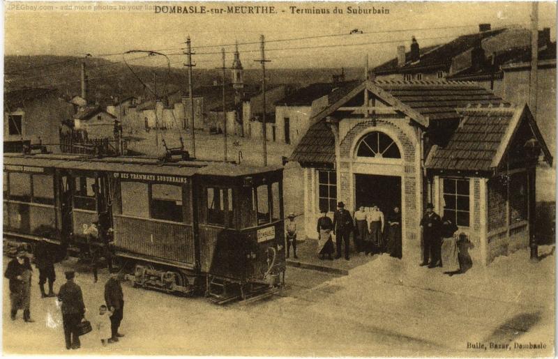 Carte postale ancienne Dombasle Terminus du Suburbain