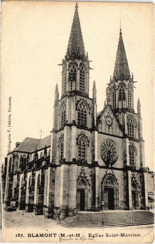 Carte postale ancienne Blamont Eglise Saint-Maurice
