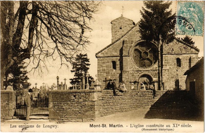 Carte postale ancienne Mont Saint-Martin eglise à Mont-Saint-Martin