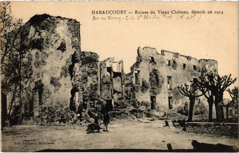 Carte postale ancienne Haraucourt Ruines du Vieux Chateau à Haraucourt
