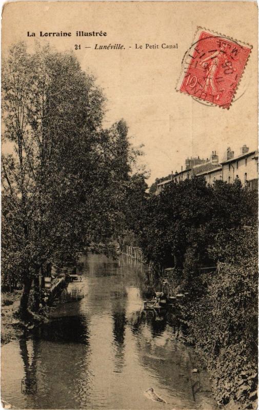 Carte postale ancienne Luneville le Petit Canal