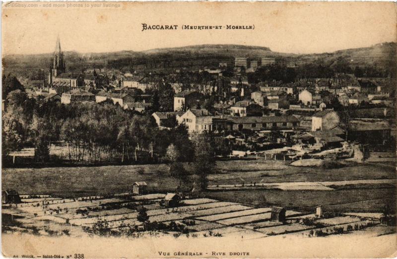 Carte postale ancienne Baccarat vue generale à Baccarat