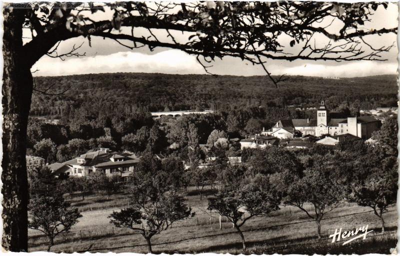Carte postale ancienne Flavigny Perspective sur les etablissements