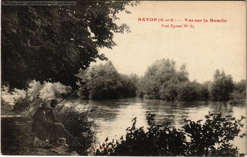 Carte postale ancienne Bayon vue sur la Moselle à Bayon