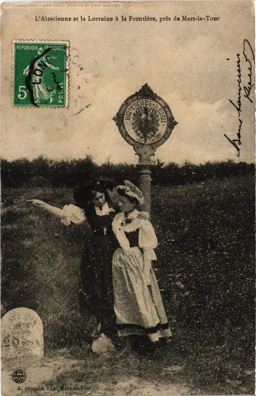 Carte postale ancienne Mars la Tour Alsacienne et la Lorraine a la Frontiere à Mars-la-Tour