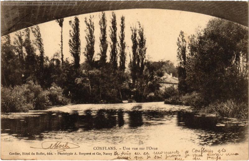 Carte postale ancienne Conflans une vue sur l'Orne