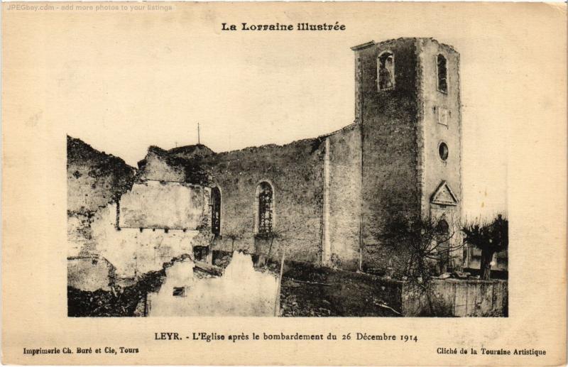 Carte postale ancienne Leyr eglise