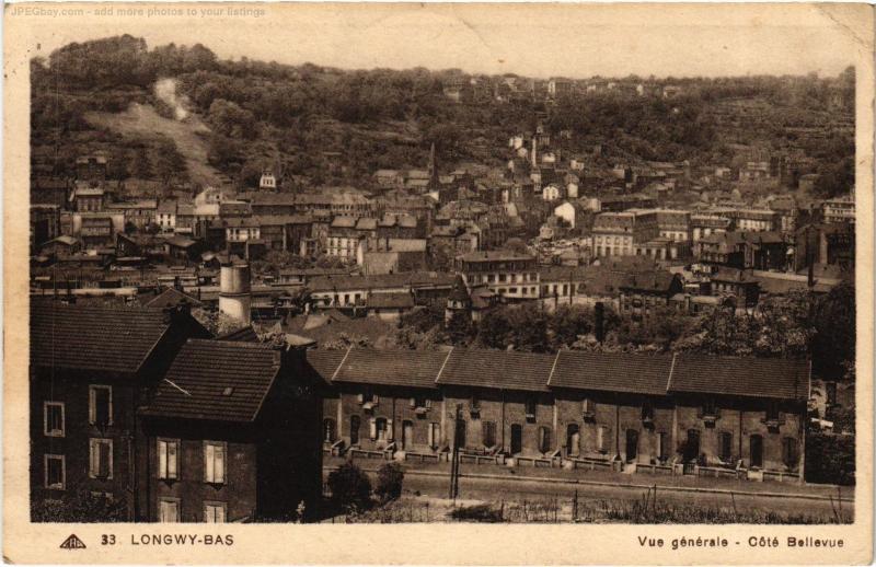 Carte postale ancienne Longwy vue generale à Longwy