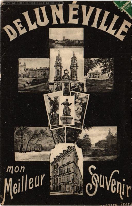 Carte postale ancienne Deluneville souvenir