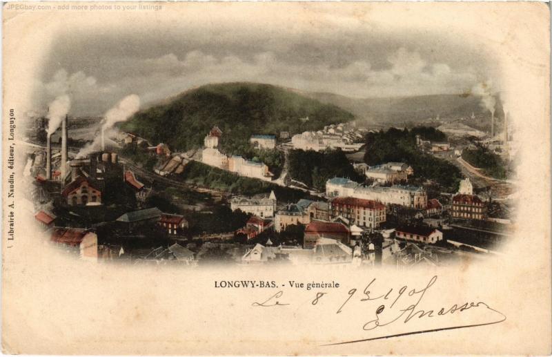 Carte postale ancienne Longwy vue generale à Longwy