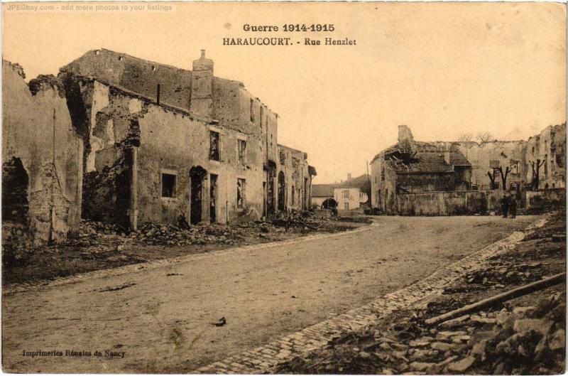 Carte postale ancienne Haraucourt Rue Henzlet à Haraucourt